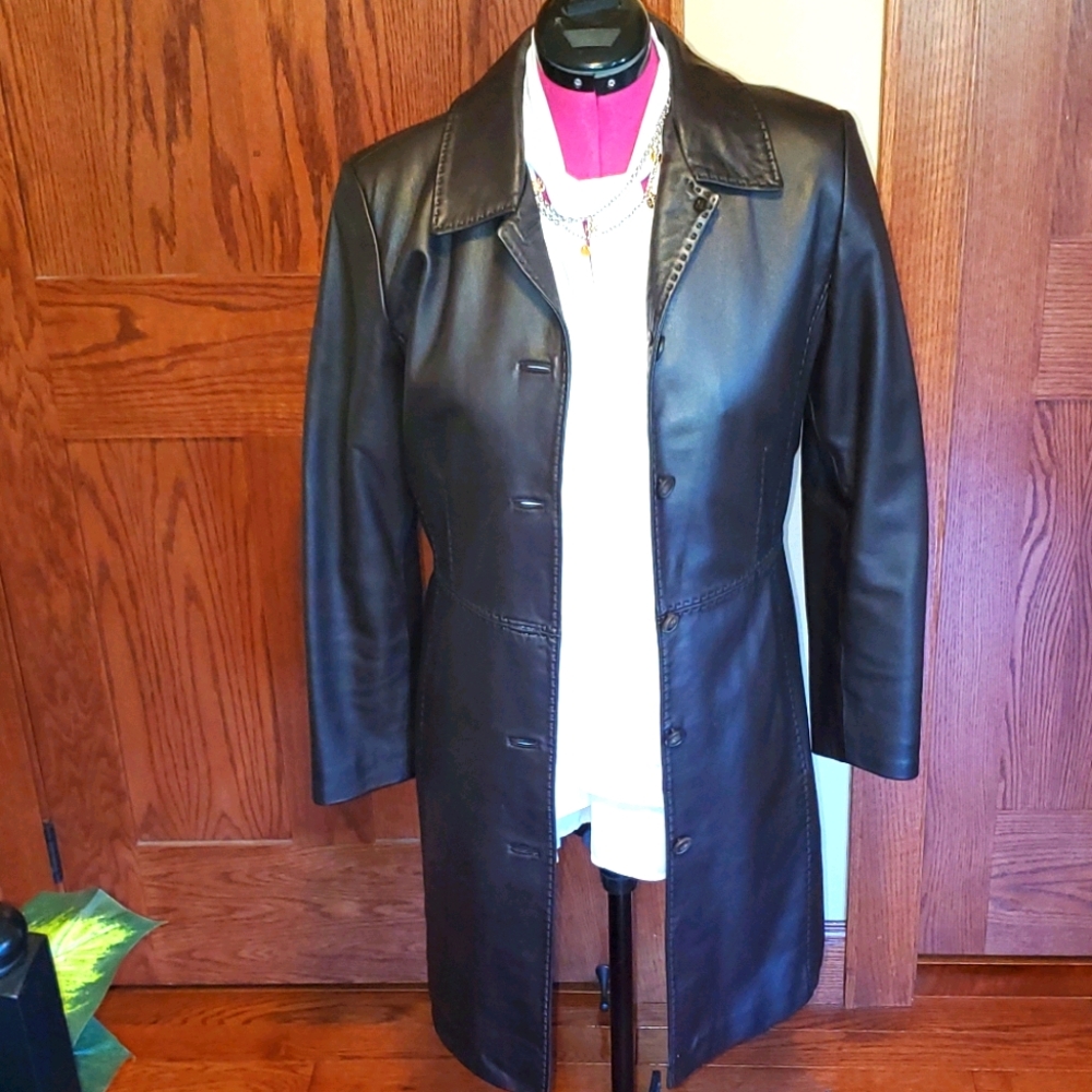 Brown real leather jacket, New condition